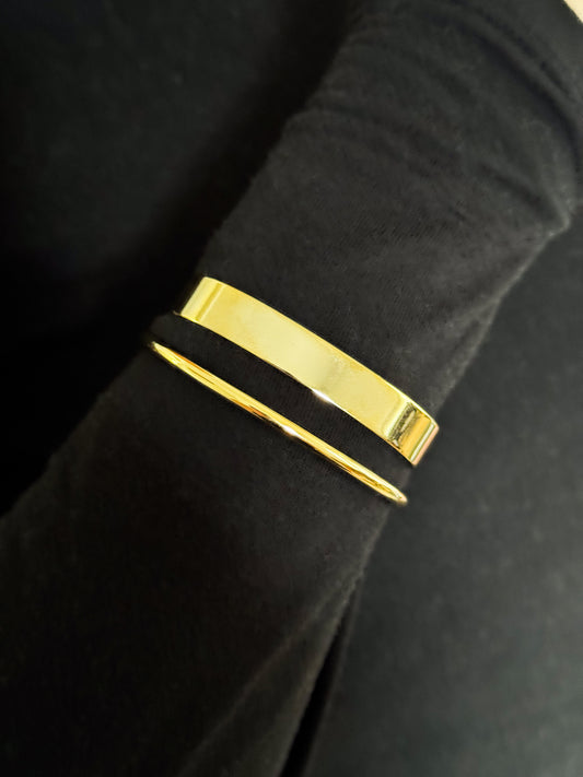 Gold plated cuff bracelet